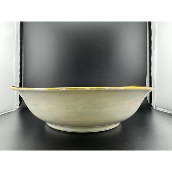 Schlackenwerth Lusterware Handled Serving Bowl - Picture 1 of 6